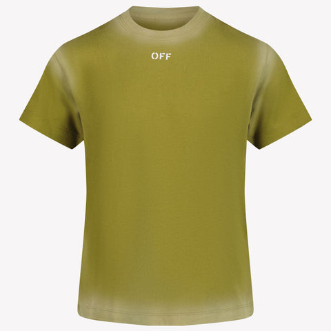 Off-White Boys t-shirt Olive Green