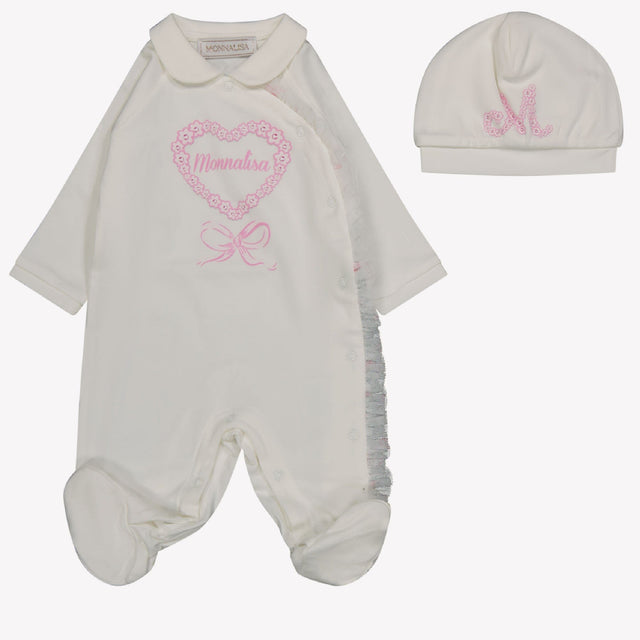 Monnalisa Baby Meisjes Boxpakje Off White 1mnd