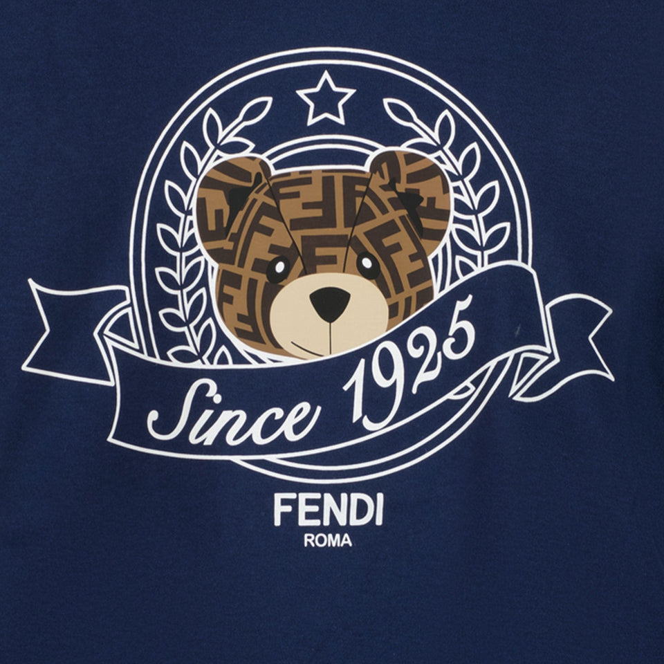 Fendi Unisex T-shirt Navy