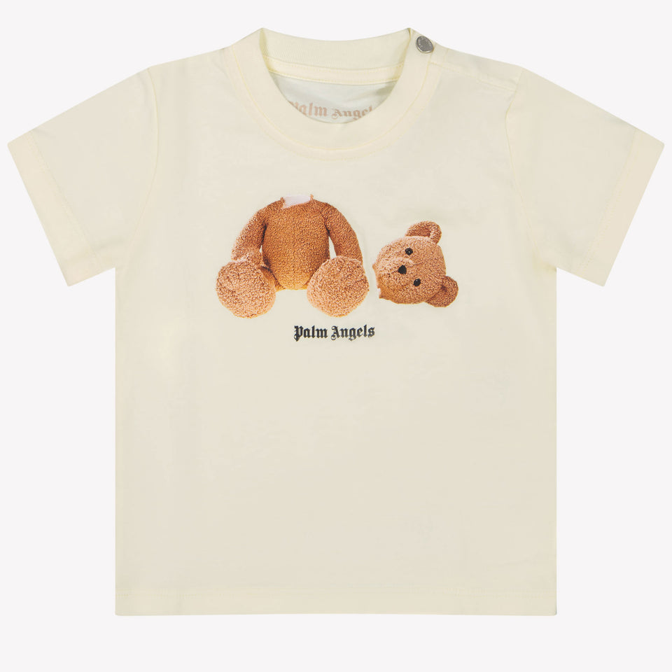 Palm Angels Baby Unisex T-Shirt In Off White