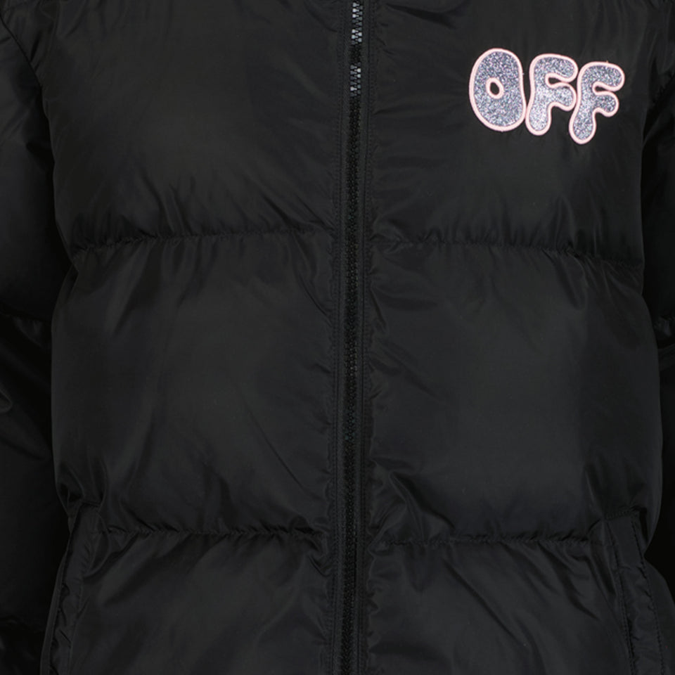 Off-White Meisjes WinterJas Zwart