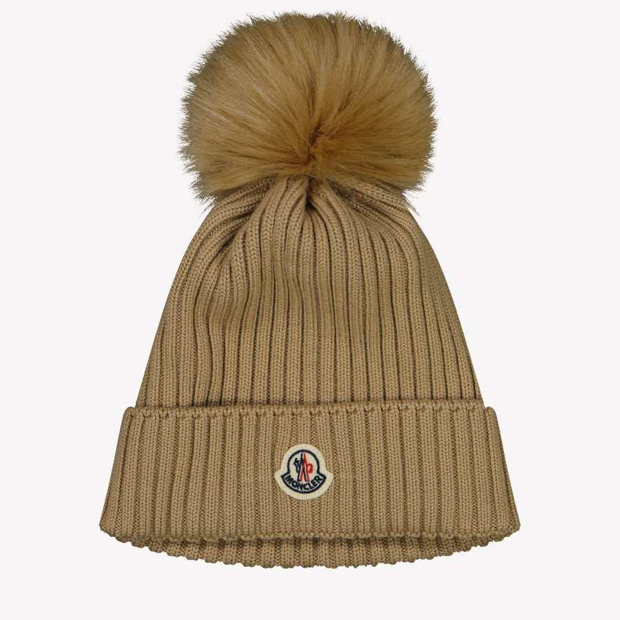Moncler Girls Beanie Camel