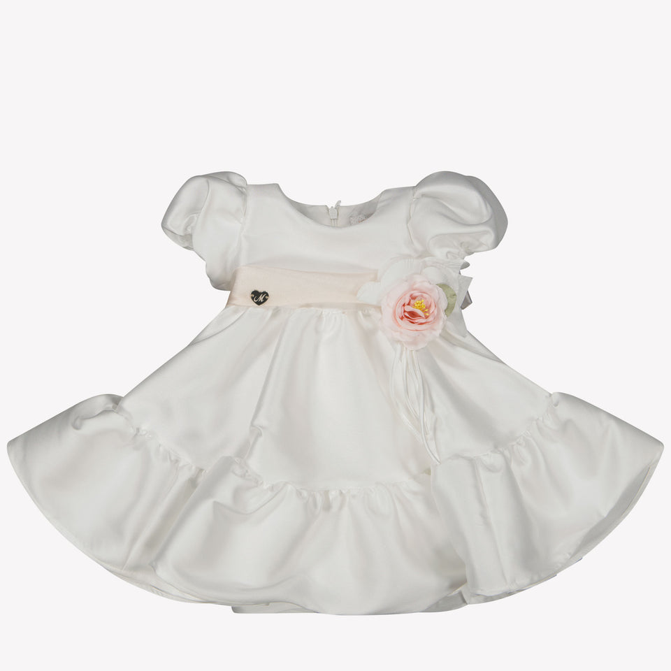 MonnaLisa Baby Girls Dress In OffWhite