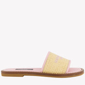 Dolce & Gabbana Girls Flipflops In Beige