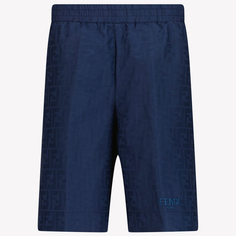 Fendi Kids Boys Shorts In Navy