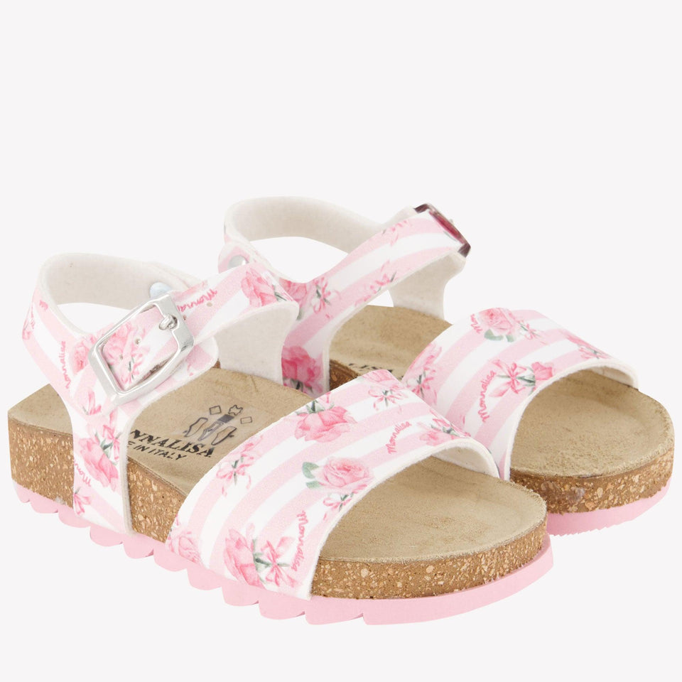 MonnaLisa Girls Sandals In Light Pink