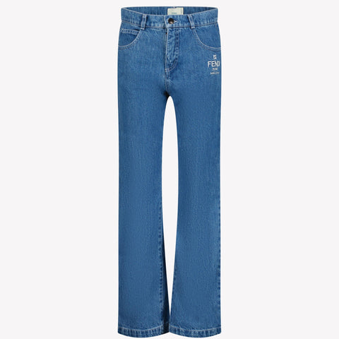 Fendi Kids guys Jeans In Blue