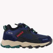 HUGO Jongens Sneakers Donker Blauw