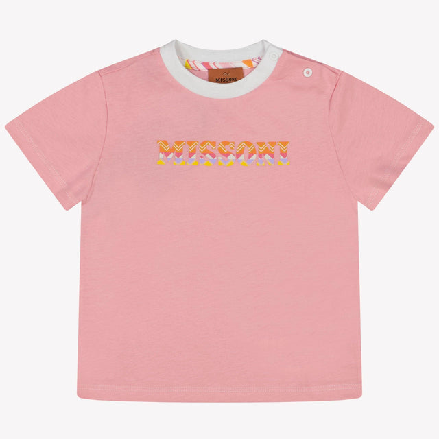 Missoni Baby Girls T-Shirt in Light Pink