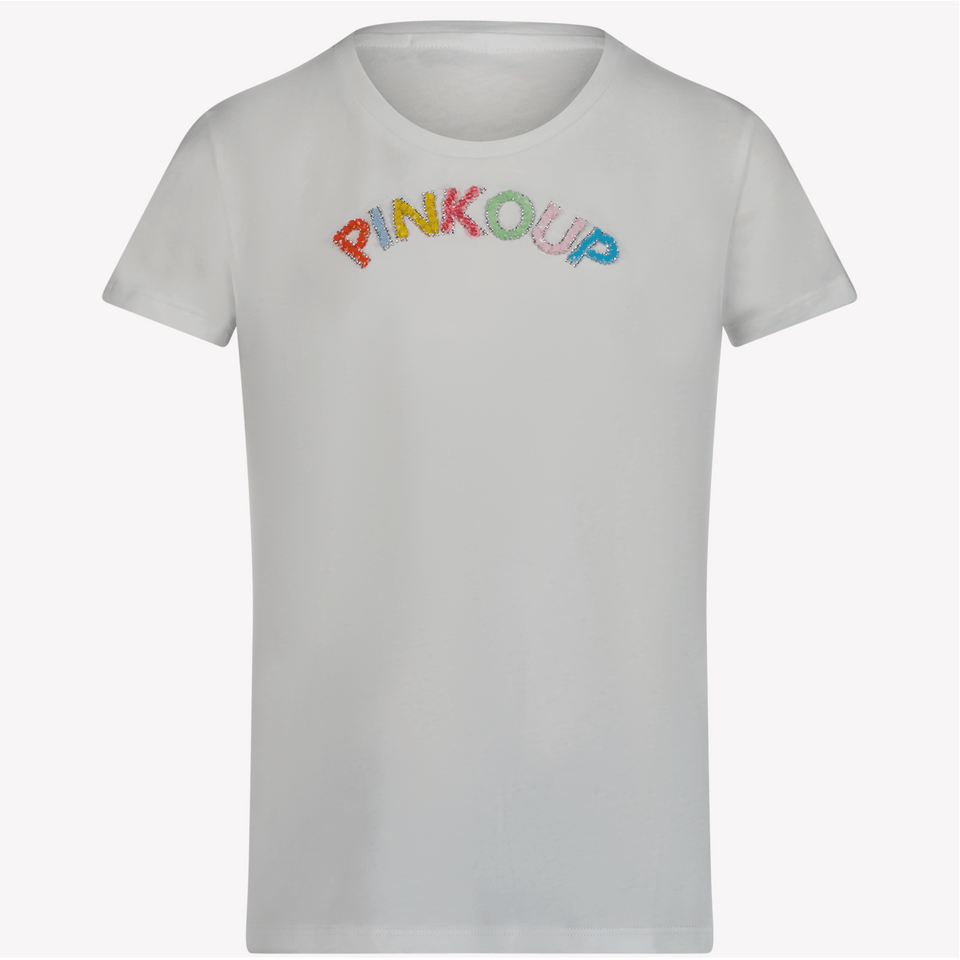 Pinko Kinder Meisjes T-Shirt Wit 8Y