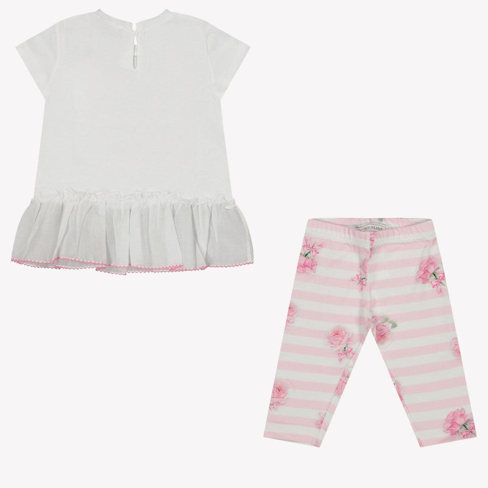 MonnaLisa Baby Girls Set in White