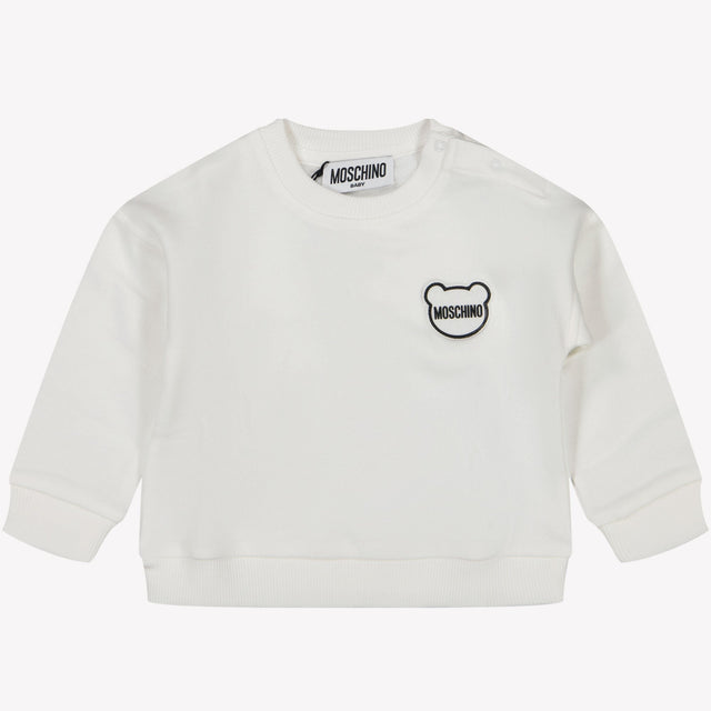 Moschino Baby Unisex Trui Off White 3/6