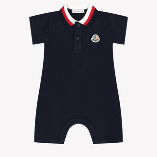 Moncler Baby Boys Playsuit In Navy