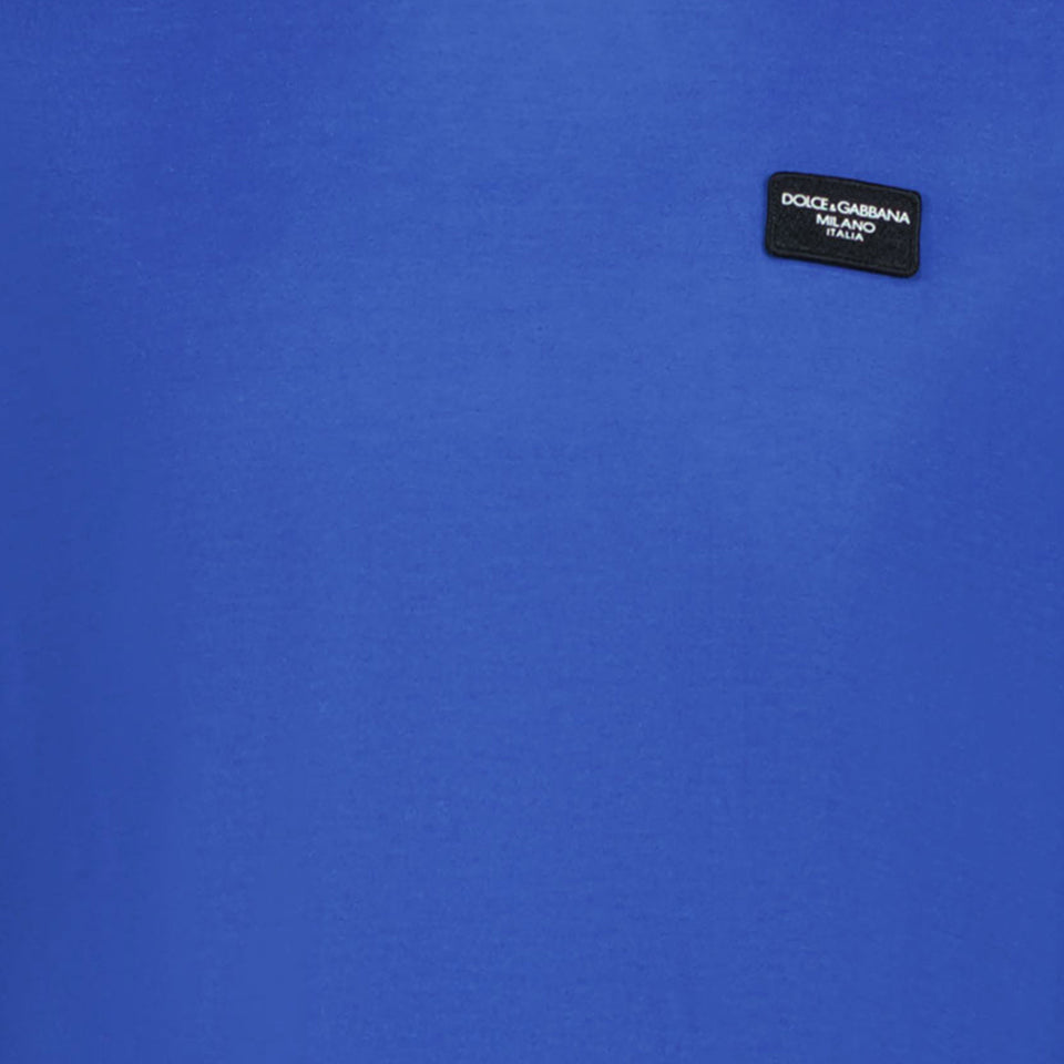 Dolce & Gabbana Kinder Jongens T-Shirt In Cobalt Blauw