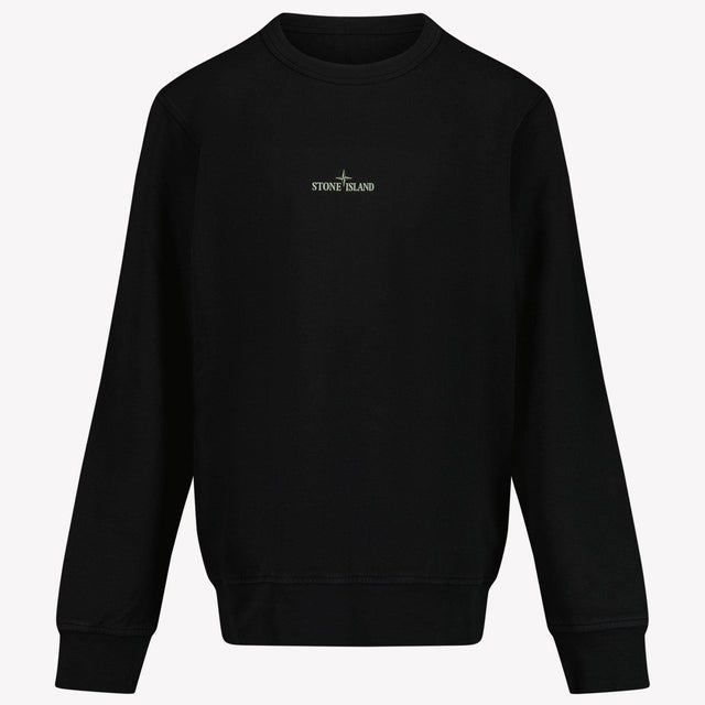 Stone Island Kids Boys Sweater in Black