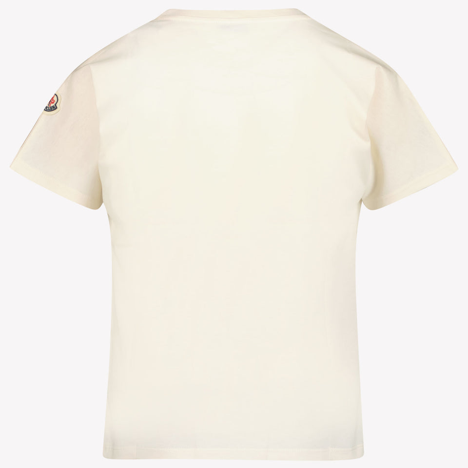 Moncler Kids Girls in T-Shirt OffWhite