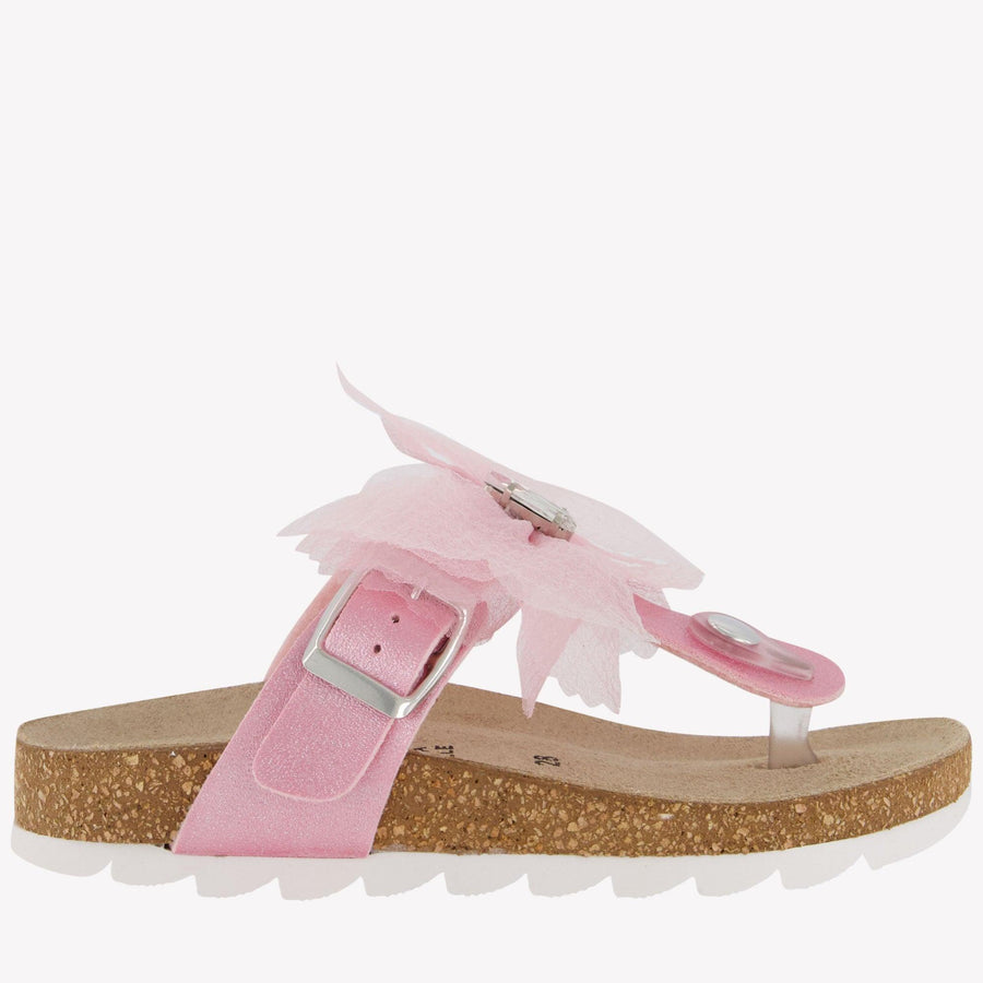 Monnalisa Girls Flipflops  Light Pink