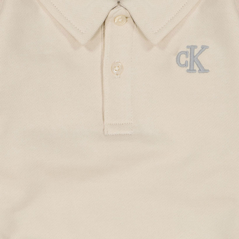 Calvin Klein Baby Unisex Polo Light Beige