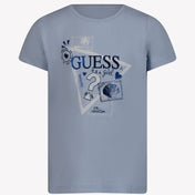 Guess Kids Girls T-Shirt Light Blue
