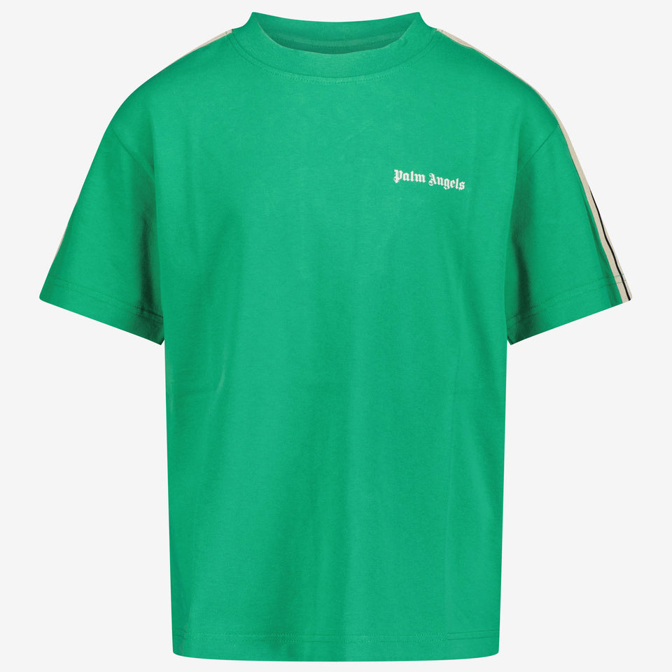 Palm Angels Kids Boys in T-Shirt Green