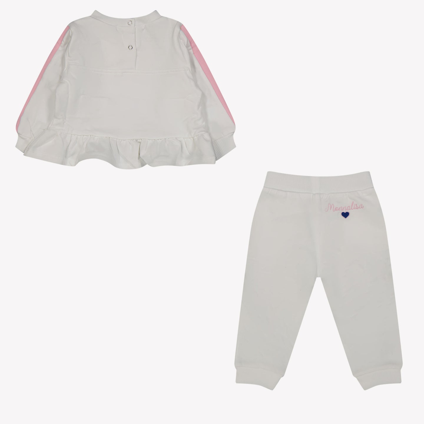 MonnaLisa Baby Meisjes Joggingpak Off White