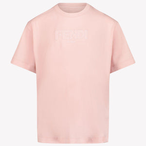 Fendi Kids Girls  T-Shirt Light Pink