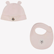 Moncler Baby Unisex Hat in Light Pink