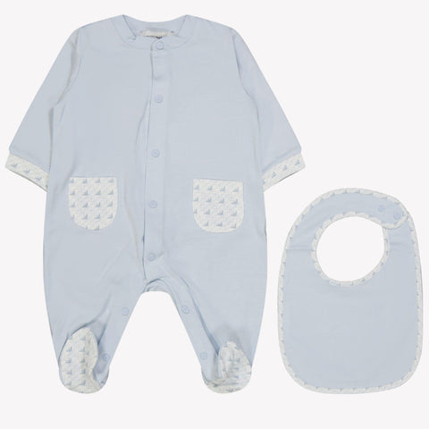 Armani Baby Boys Playsuit Light Blue