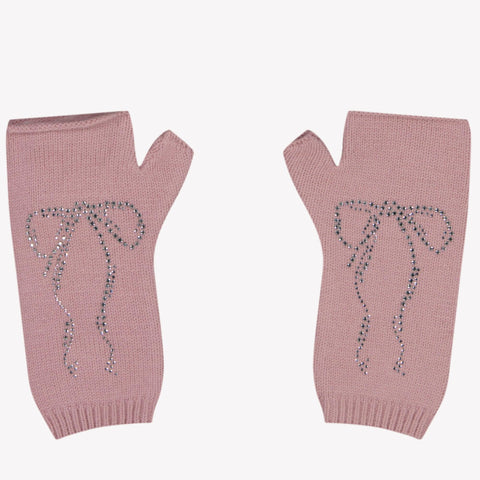 Monnalisa Girls Gloves Light Pink