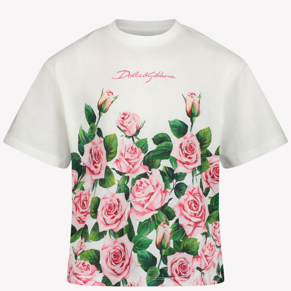 Dolce & Gabbana Kinder Meisjes T-Shirt In Wit