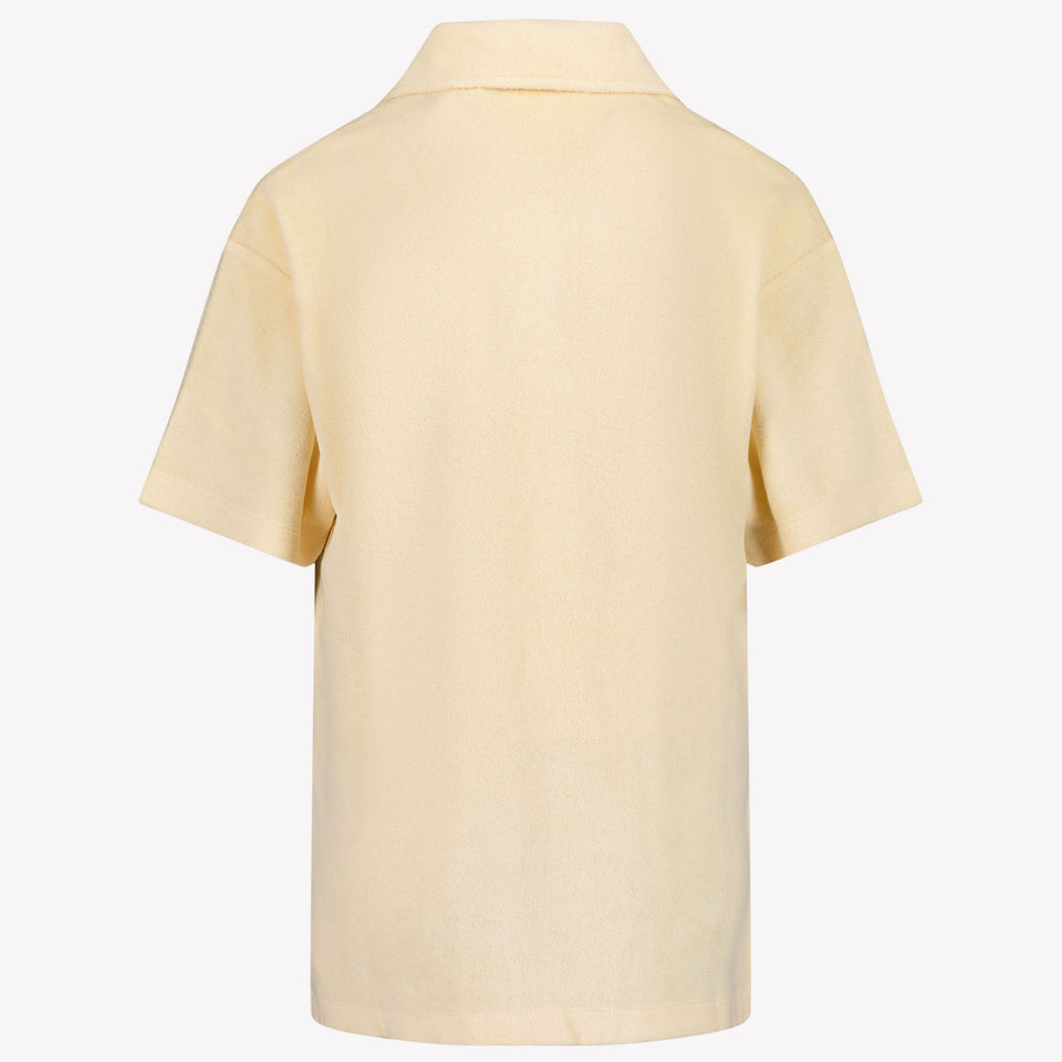 Palm Angels Kids Boys Polo in Light Beige