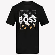 Boss Jongens T-shirt Zwart