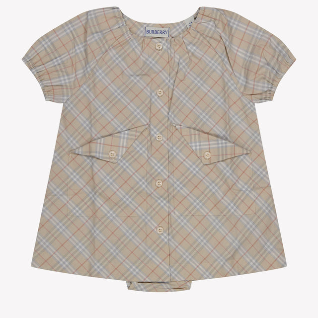 Burberry Baby Meisjes Jurk Licht Beige 1mnd