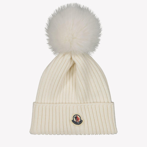 Moncler Girls Hat Offwhite