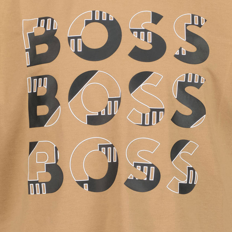 Boss Boys t-shirt Camel