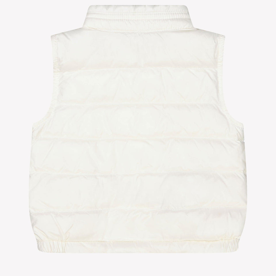 Moncler New Amaury Baby Jongens Bodywarmer In Wit