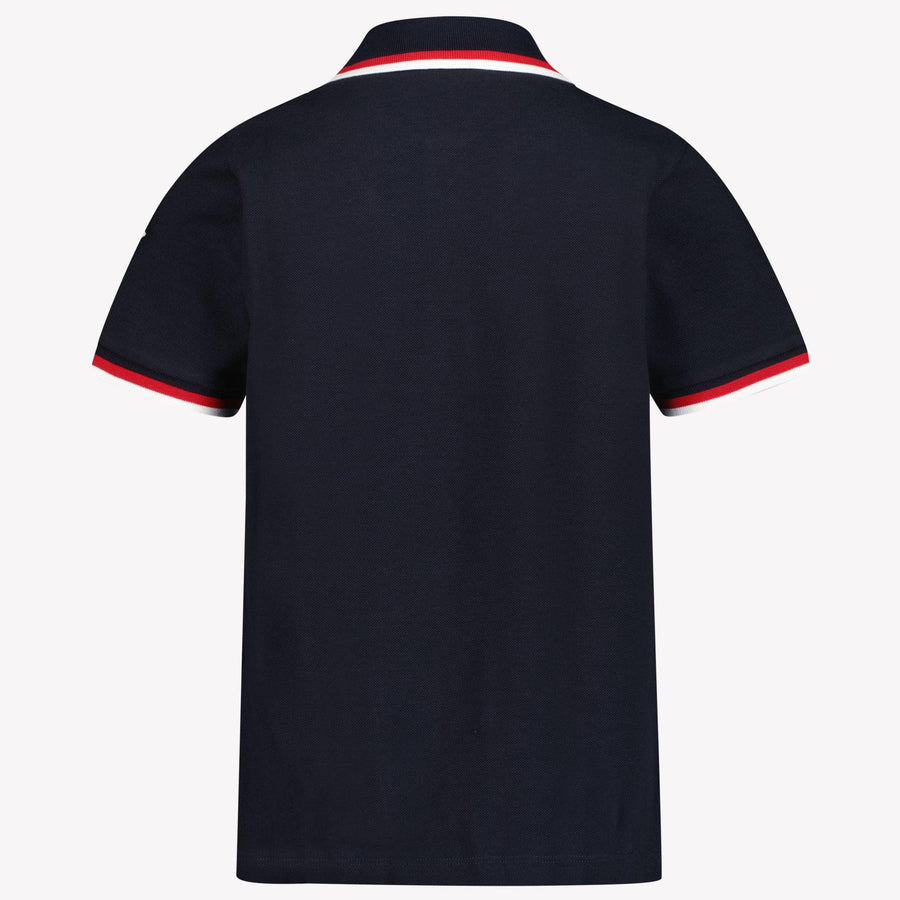 Moncler Kids Boys Polo  Navy