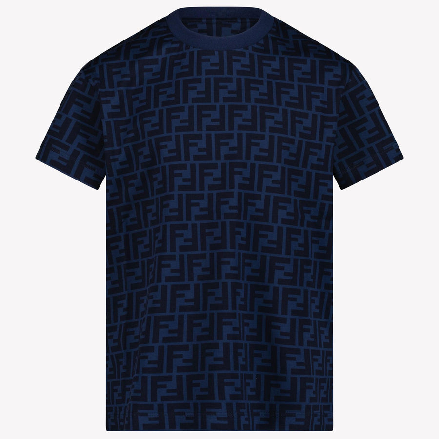 Fendi Kids Unisex T-Shirt  Navy