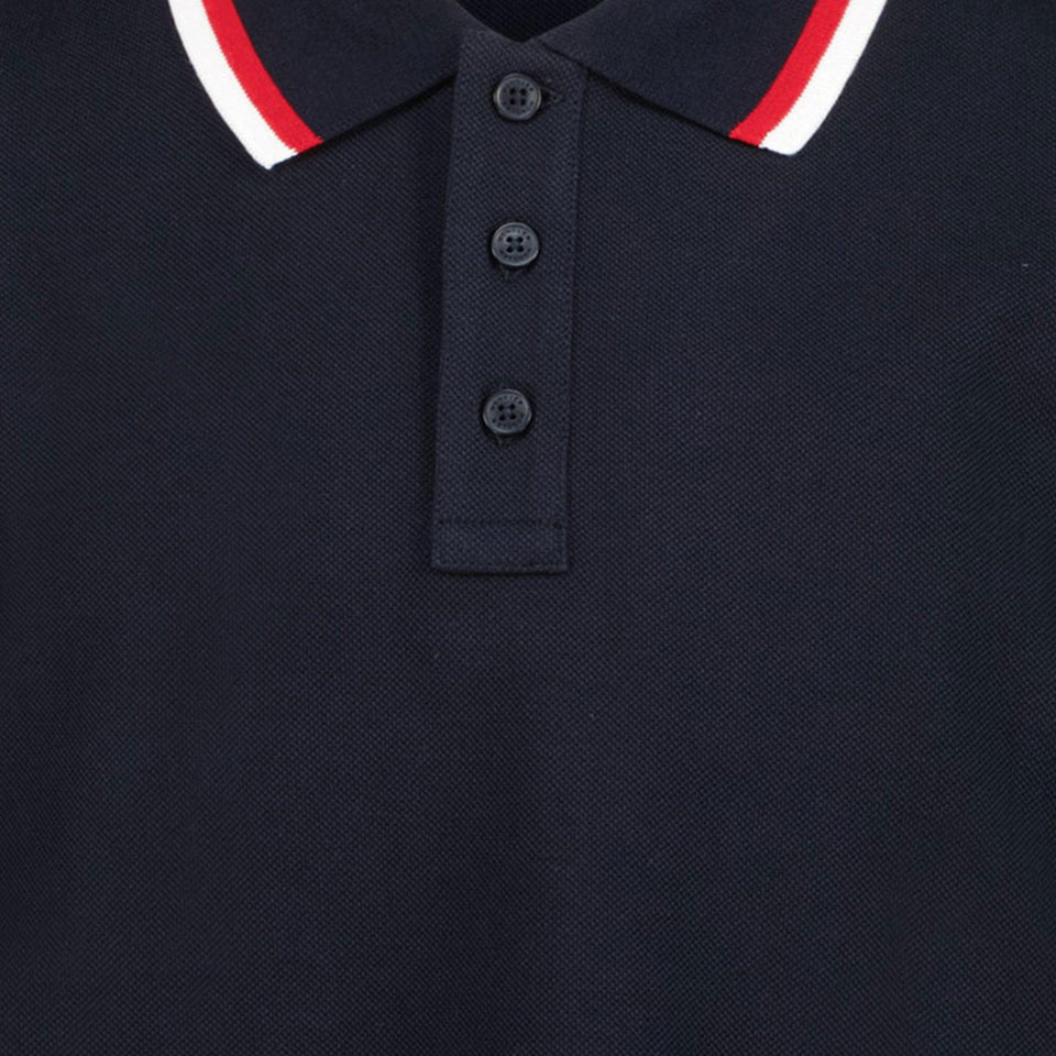 Moncler Kids Boys Polo in Navy