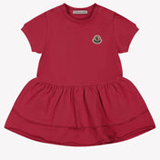 Moncler Baby Girls Dress In Fuchsia