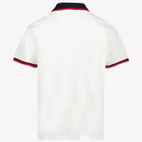 Moncler Kids Boys Polo  White