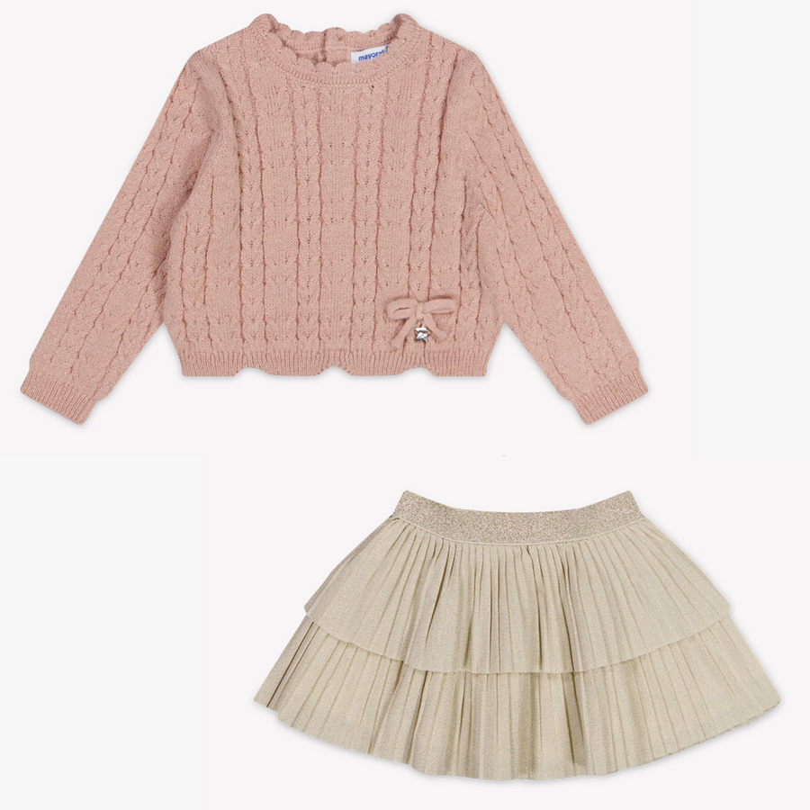 Mayoral Baby Girls Set In Light Pink