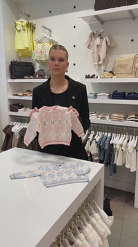 Fendi Baby Unisex Sweater  Light Blue