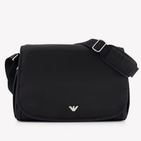 Armani Baby Unisex Diaper Bag In Black
