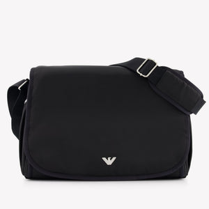 Armani Baby Unisex Diaper Bag In Black