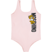 Moschino Kids Girls Swimwear Light Pink